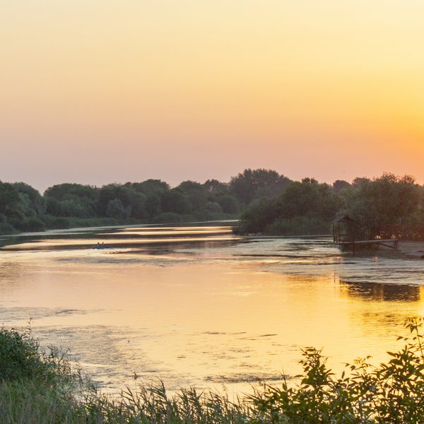 Sunset,On,The,River,Don,In,Russia,In,June,Of