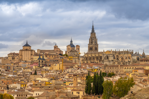 Skyline,Of,Old,City,Of,Toledo,,Castile-la,Mancha,,Spain.,View