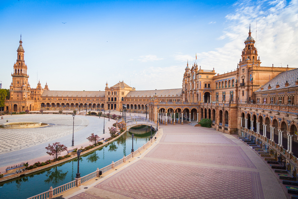 Spain,,Seville.,Spain,Square,,A,Landmark,Example,Of,The,Renaissance